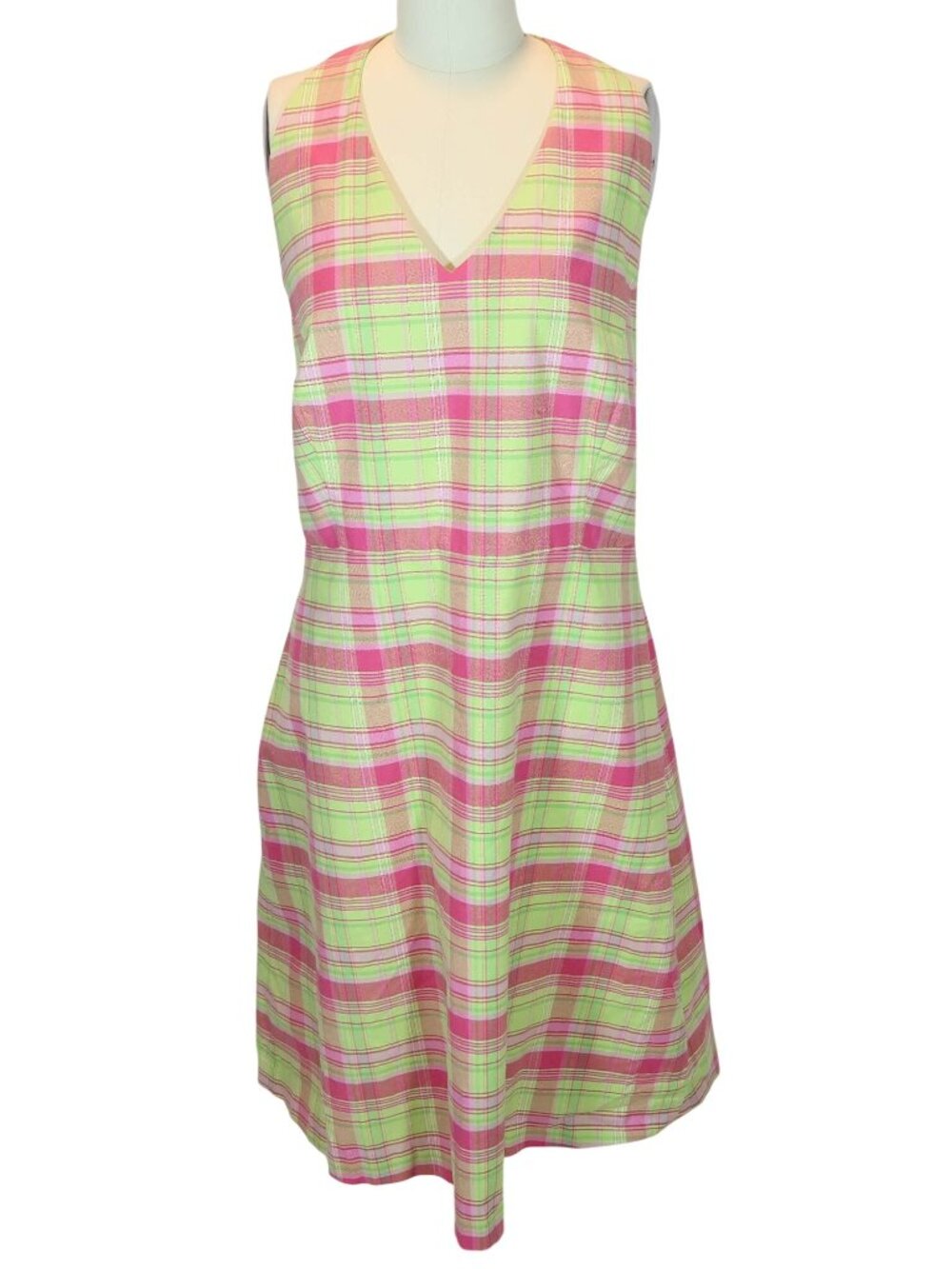 Vintage Y2K LIZ CLAIBORNE Plaid Halter Dress Size 18 Resort Country Club Preppy
